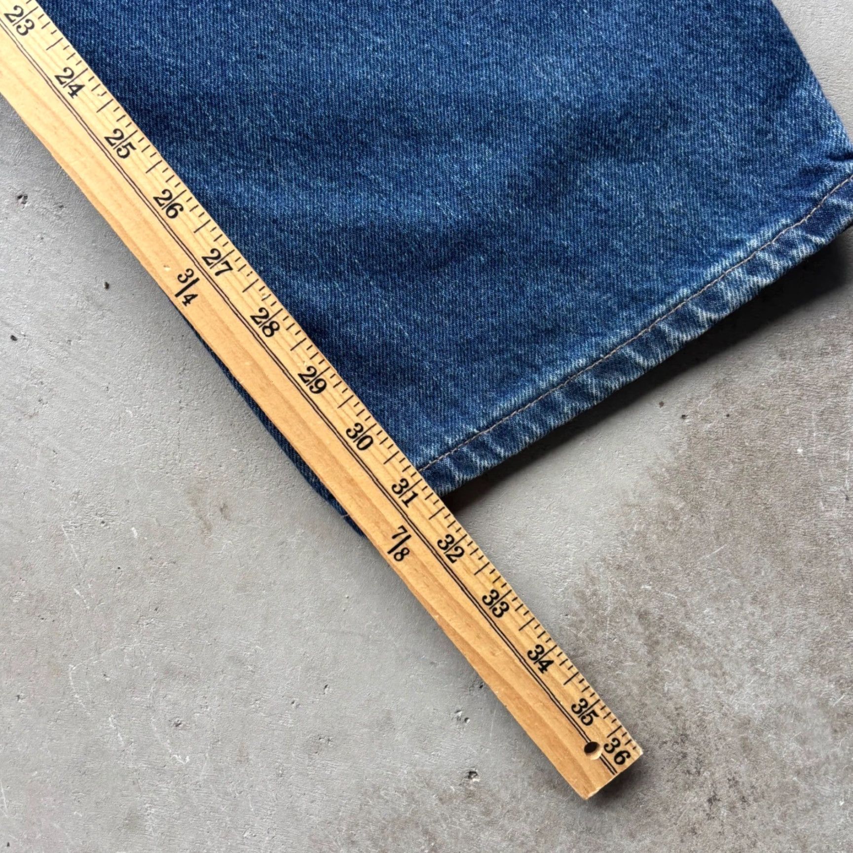 Dickies VINTAGE Dickies Relaxed Fit Carpenter Jeans Dark Wash Mens 36x32 Denim Workwear 5-Pocket Design, Cargo Pocket, Button, Zip, 90s Mens Jeans Size US 36 / EU 52 - 5 Thumbnail