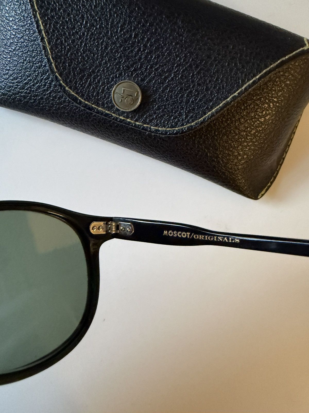 Moscot Black Tinted Round Sunglasses Size 46