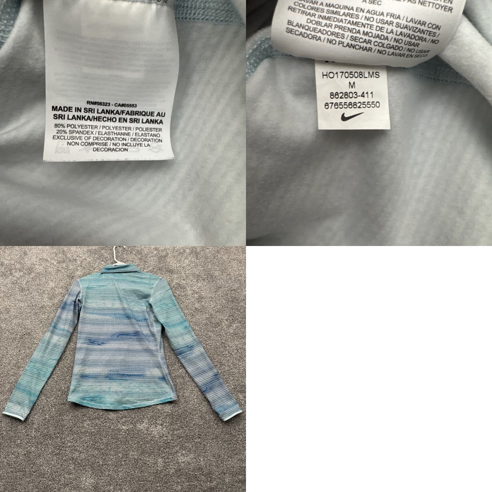 Nike Nike Dri-Fit Pullover Women Medium Athletic Running 1/2 Zip Blue Size M / US 6-8 / IT 42-44 - 8 Thumbnail