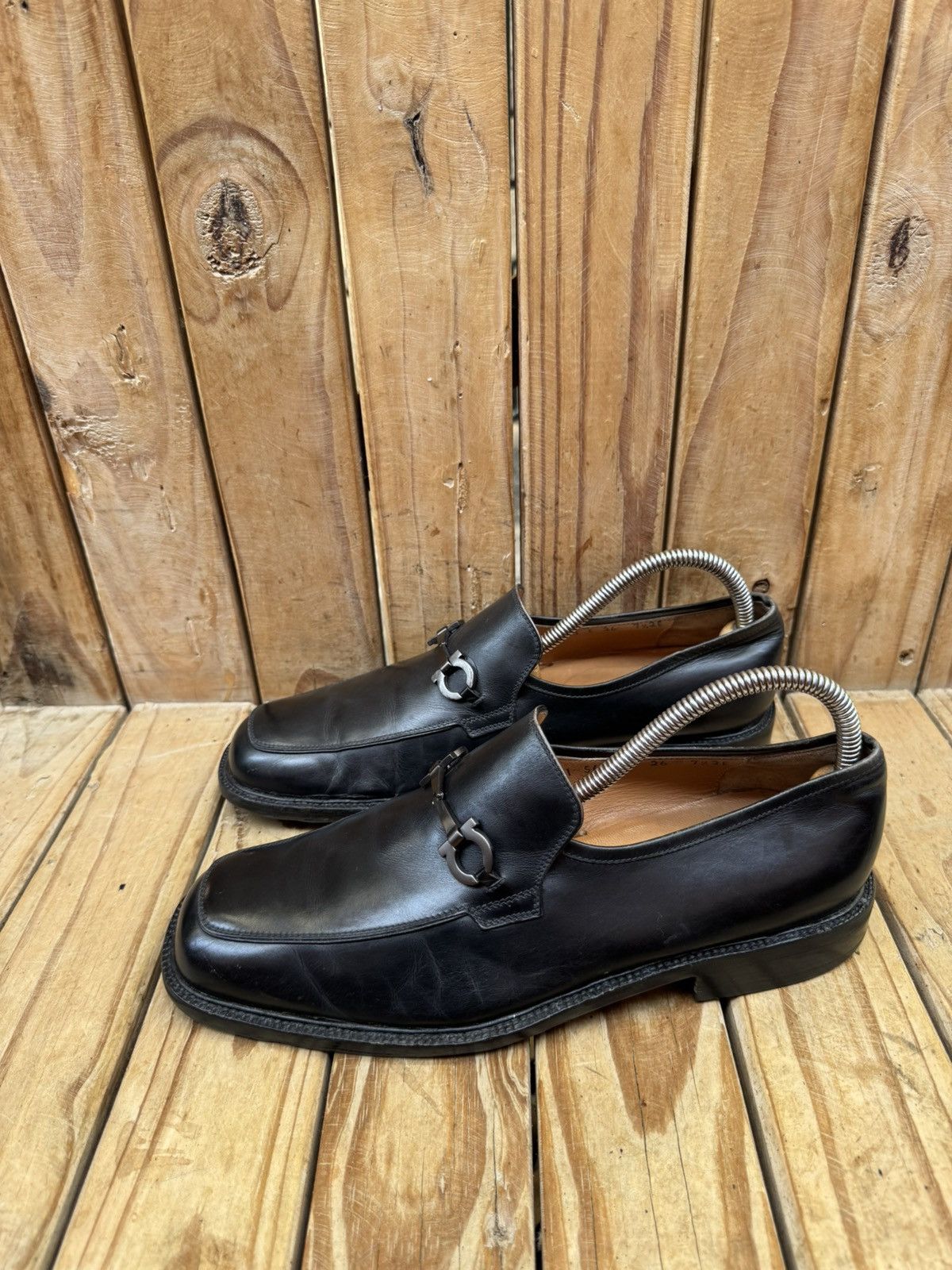 Salvatore Ferragamo Salvatore Ferragamo Black Men’s Leather Loafers Sz US 7.5 EE Size US 7.5 / EU 40-41 - 12 Thumbnail