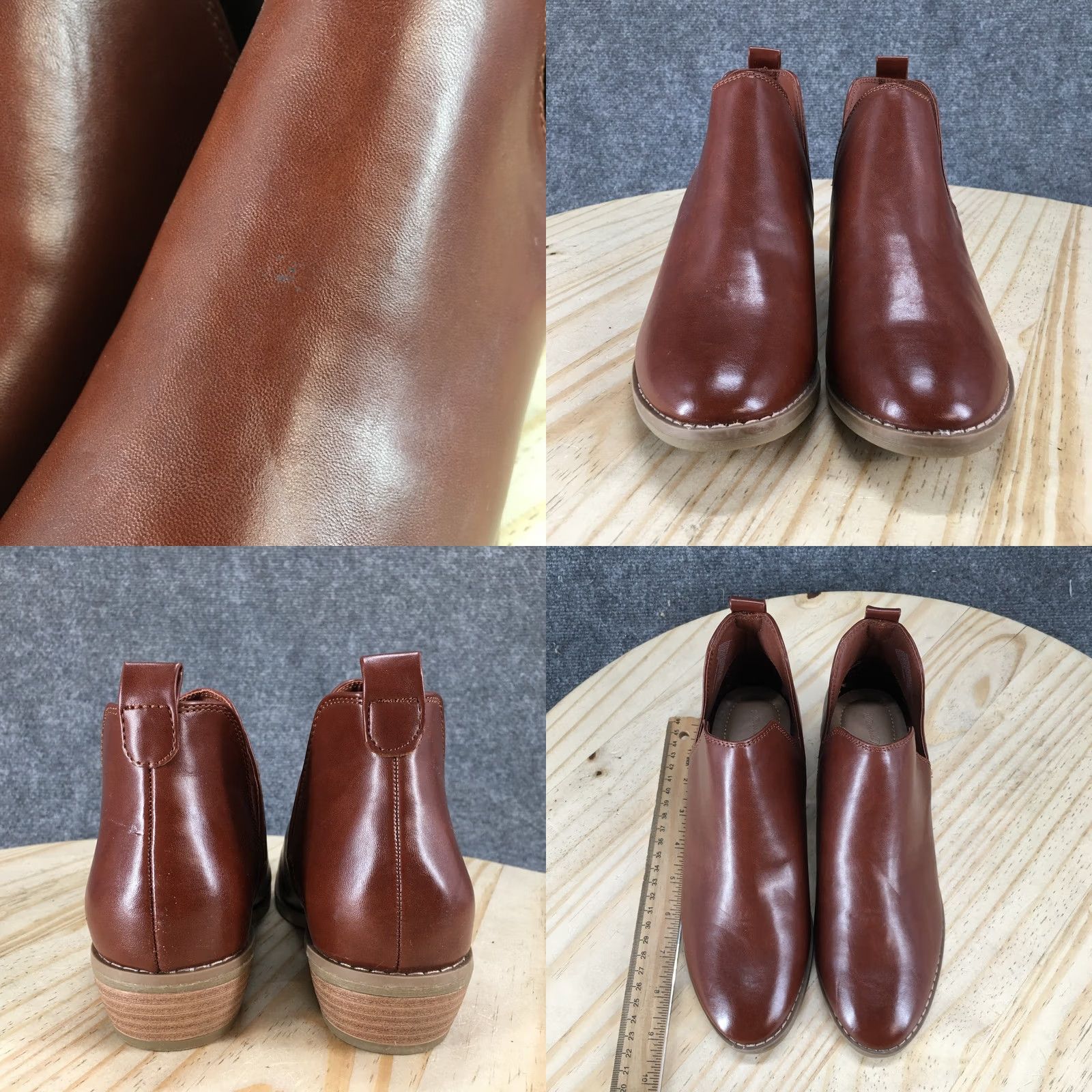 Vintage Universal Thread Boots Womens 7 Brown Nora Ankle Bootie Slip-On Casual Shoe Model Nora Women Boots Brown Ankle Bootie Slip-On Casual Size US 7 / IT 37 - 8 Thumbnail