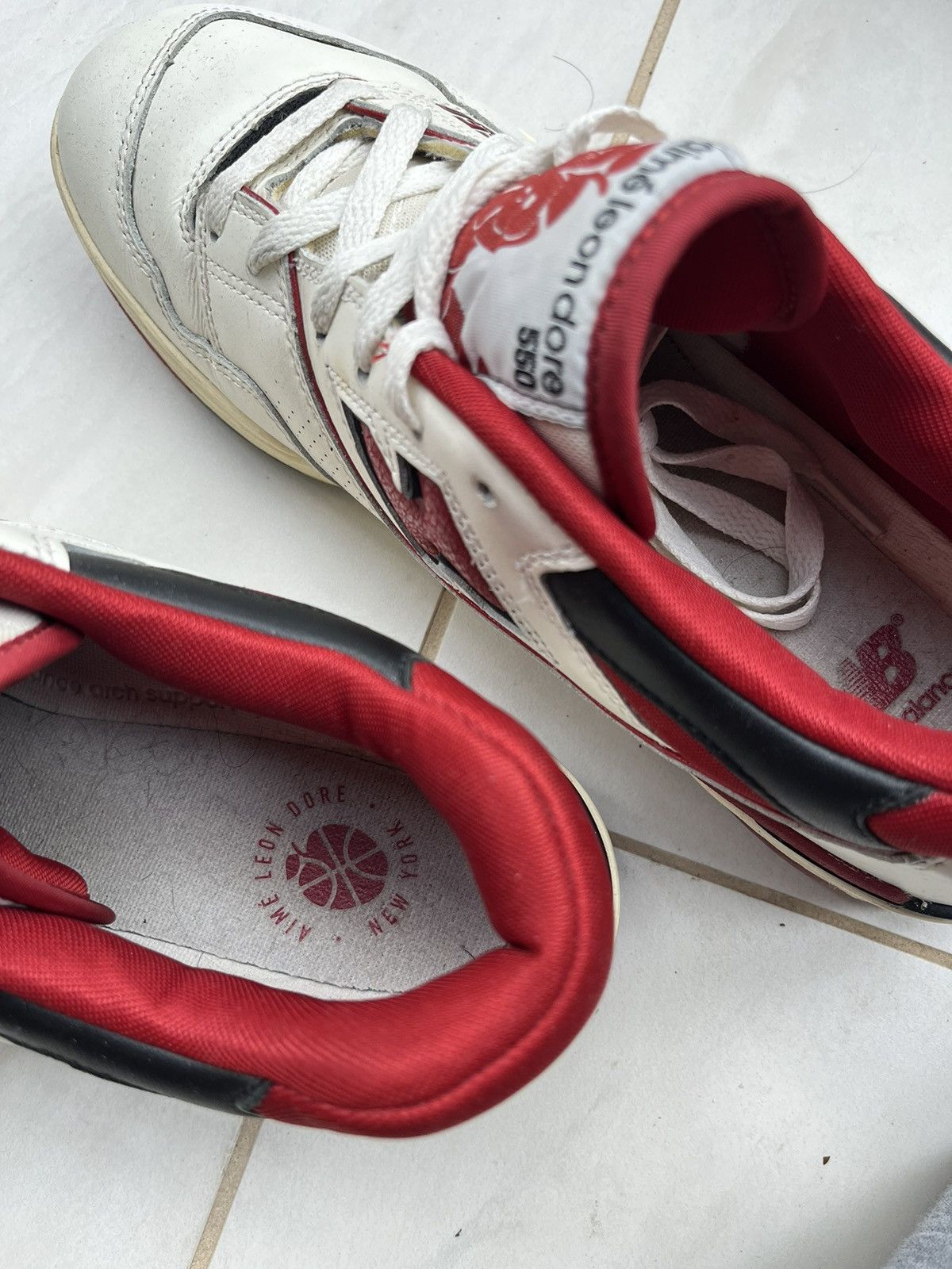 Aime Leon Dore × New Balance Aime Leon Dore New Balance 550 White Red (2020) Size US 10.5 / EU 43-44 - 7 Thumbnail