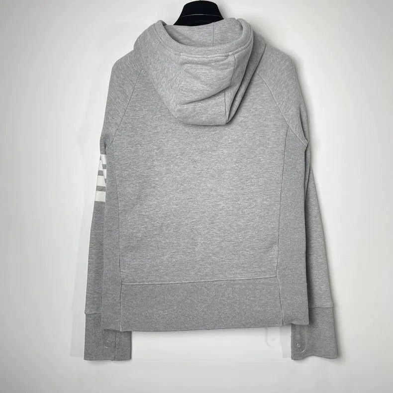 Thom Browne Thom Browne Solid Color Zip-Up Hoodie Size US XS / EU 42 / 0 - 2 Thumbnail
