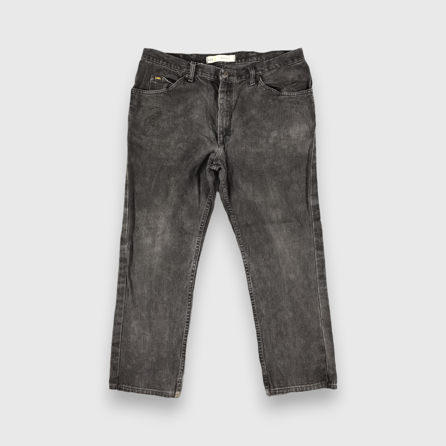 Lee × Vintage Vintage Faded Black Lee Jeans-J2583 Size US 37 - 1 Thumbnail