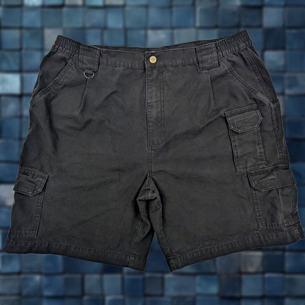 Vintage 5.11 Tactical Cargo Shorts Men 37 Black Cotton Canvas Stretch Pockets Utility mid rise 8.5in Regular Size US 37 - 1 Thumbnail