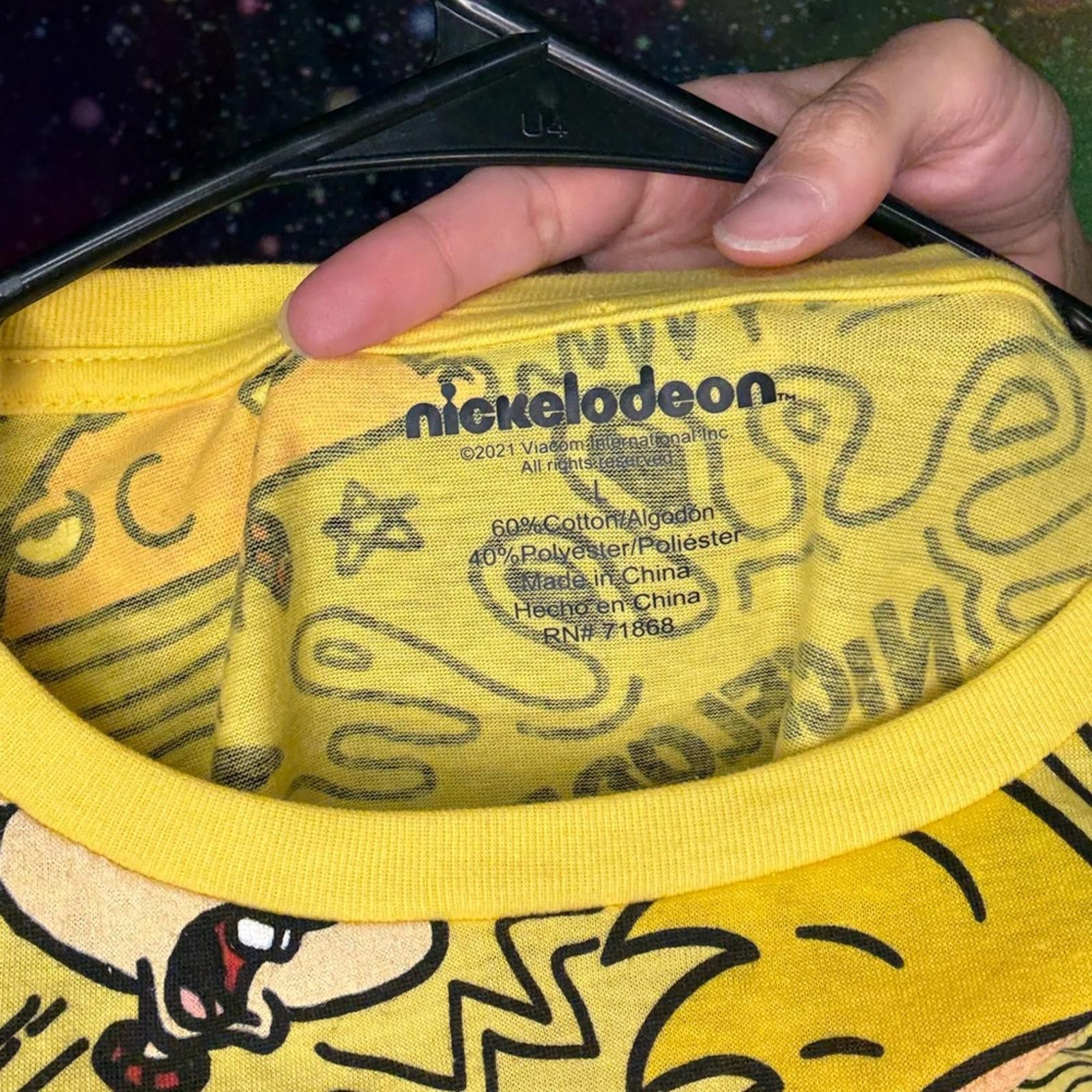 Nickelodeon Nickelodeon Bright Yellow Cartoon Tee Size L / US 10 / IT 46 - 2 Thumbnail