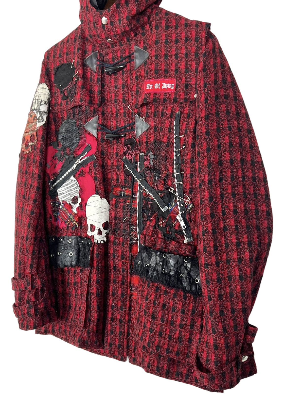 Japanese Brand VINTAGE H.NAOTO PUNK ANARCHY WOOL COFFIN JACKET Size US L / EU 52-54 / 3 - 3 Thumbnail