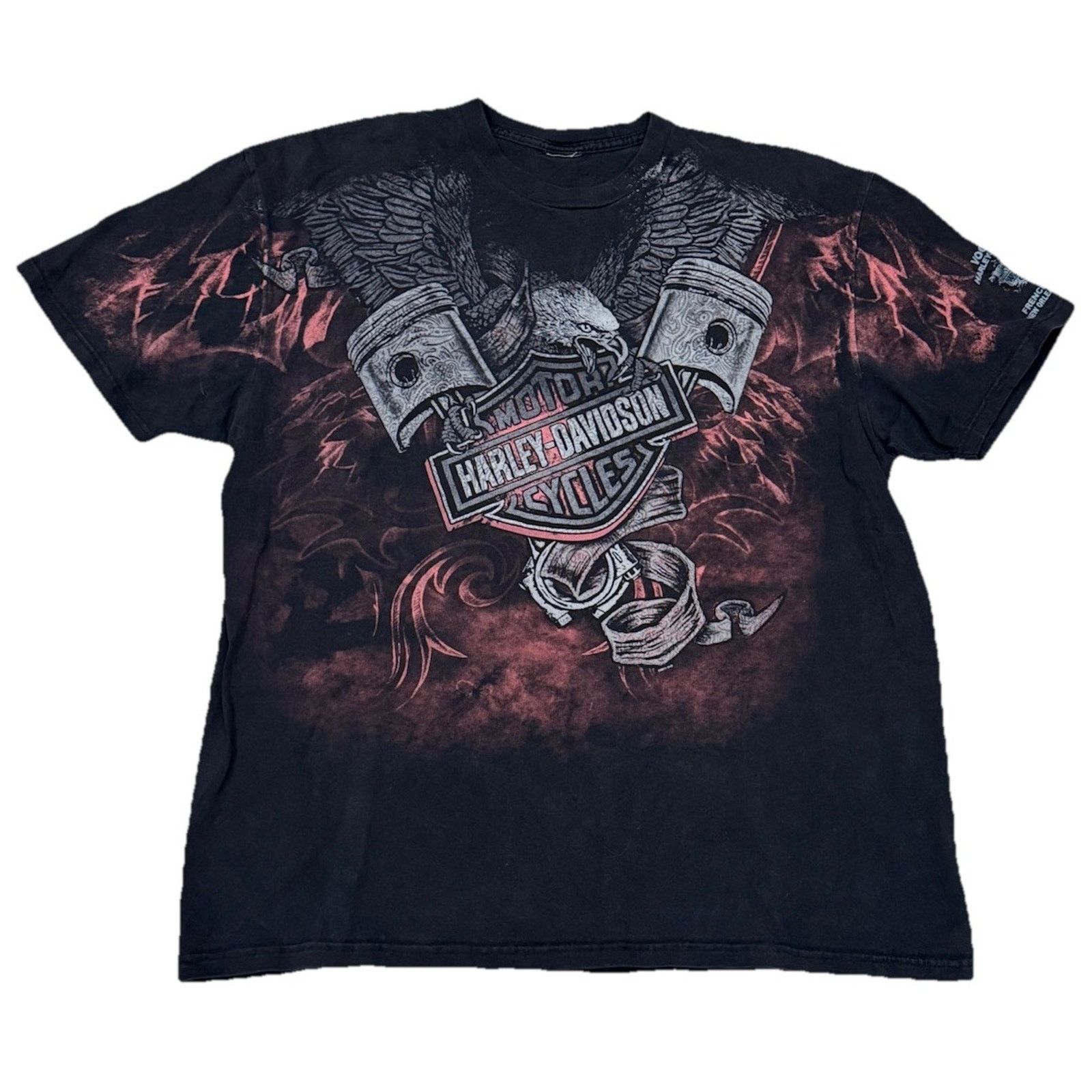 Harley Davidson Harley Davidson Y2K Style Eagle AOP 2011 Tee Shirt 2XL Size US XXL / EU 58 / 5 - 1 Thumbnail