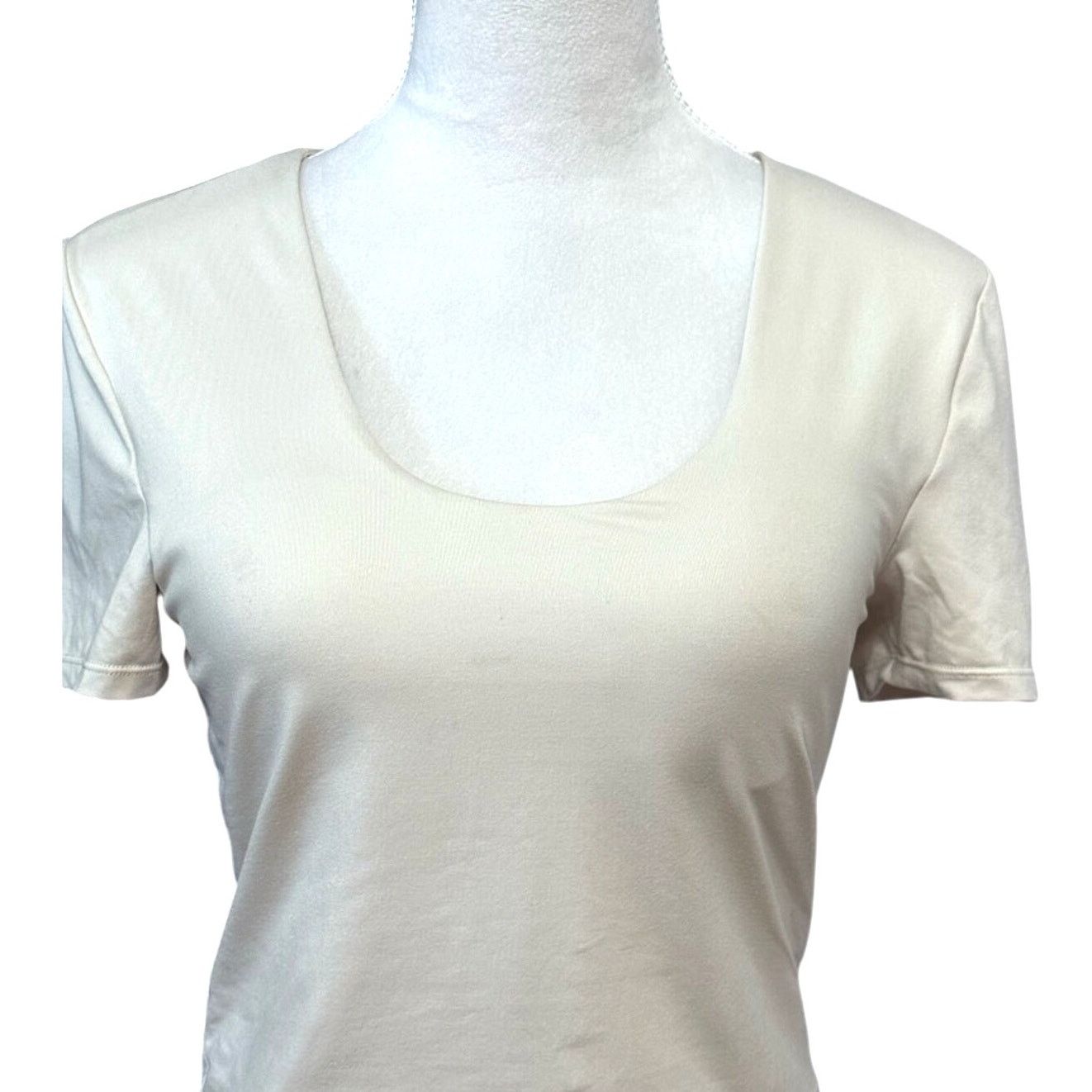 Other Zella Crop Top Scoop Neckline Built-In Padded Bra Beige W M Size M / US 6-8 / IT 42-44 - 3 Thumbnail