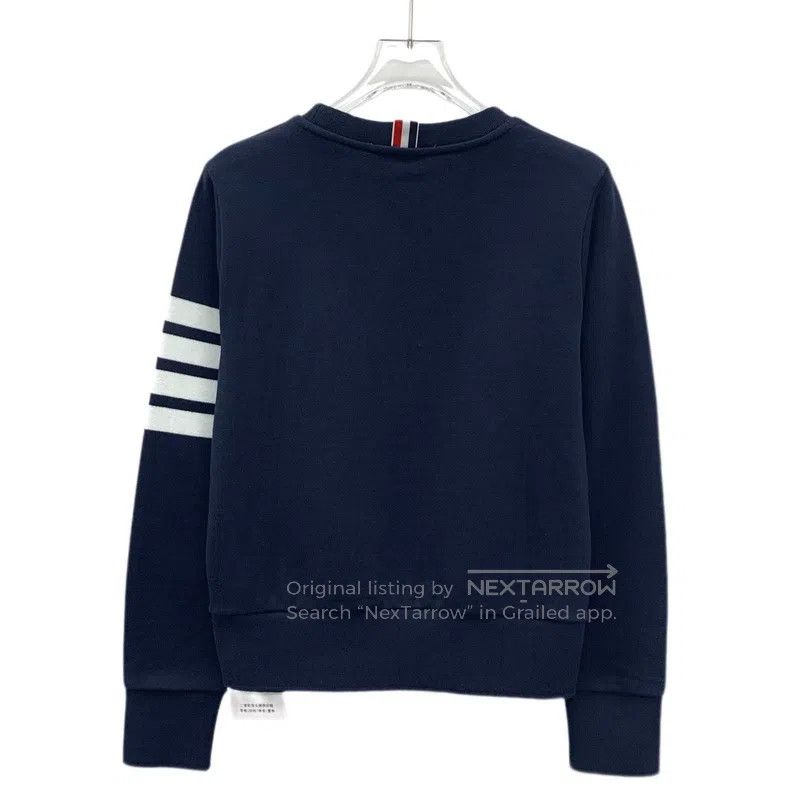 Thom Browne Thom Browne Dark blue long-sleeved hoodie Size US XS / EU 42 / 0 - 2 Thumbnail