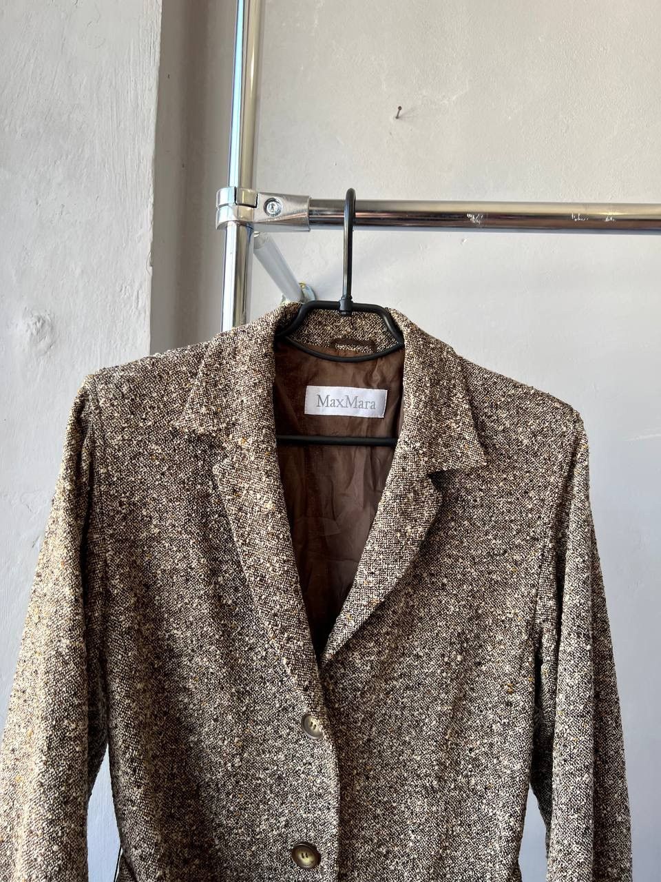 Max Mara MAX MARA WOOL BLEND BELTED BUTTON BLAER JACKET COAT WOMAN 10 Size L / US 10 / IT 46 - 4 Thumbnail