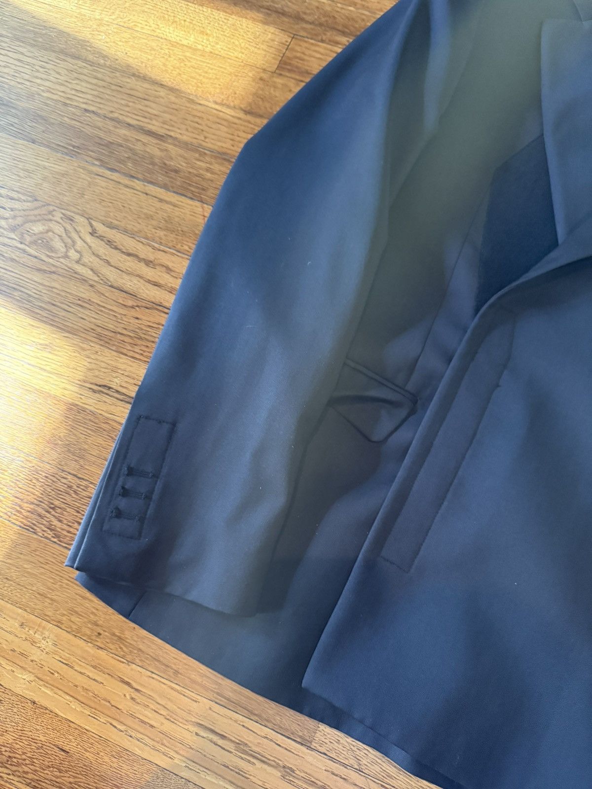 424 424 BLAZER all-black velcro Suit Size 38R - 3 Thumbnail