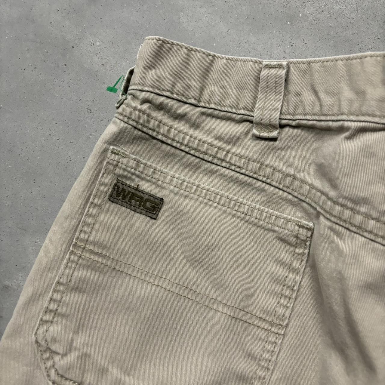Japanese Brand × Vintage Crazy Vintage Y2K/2000s Baggy Cream Skater Style Cargo Shorts! Size US 34 / EU 50 - 6 Thumbnail