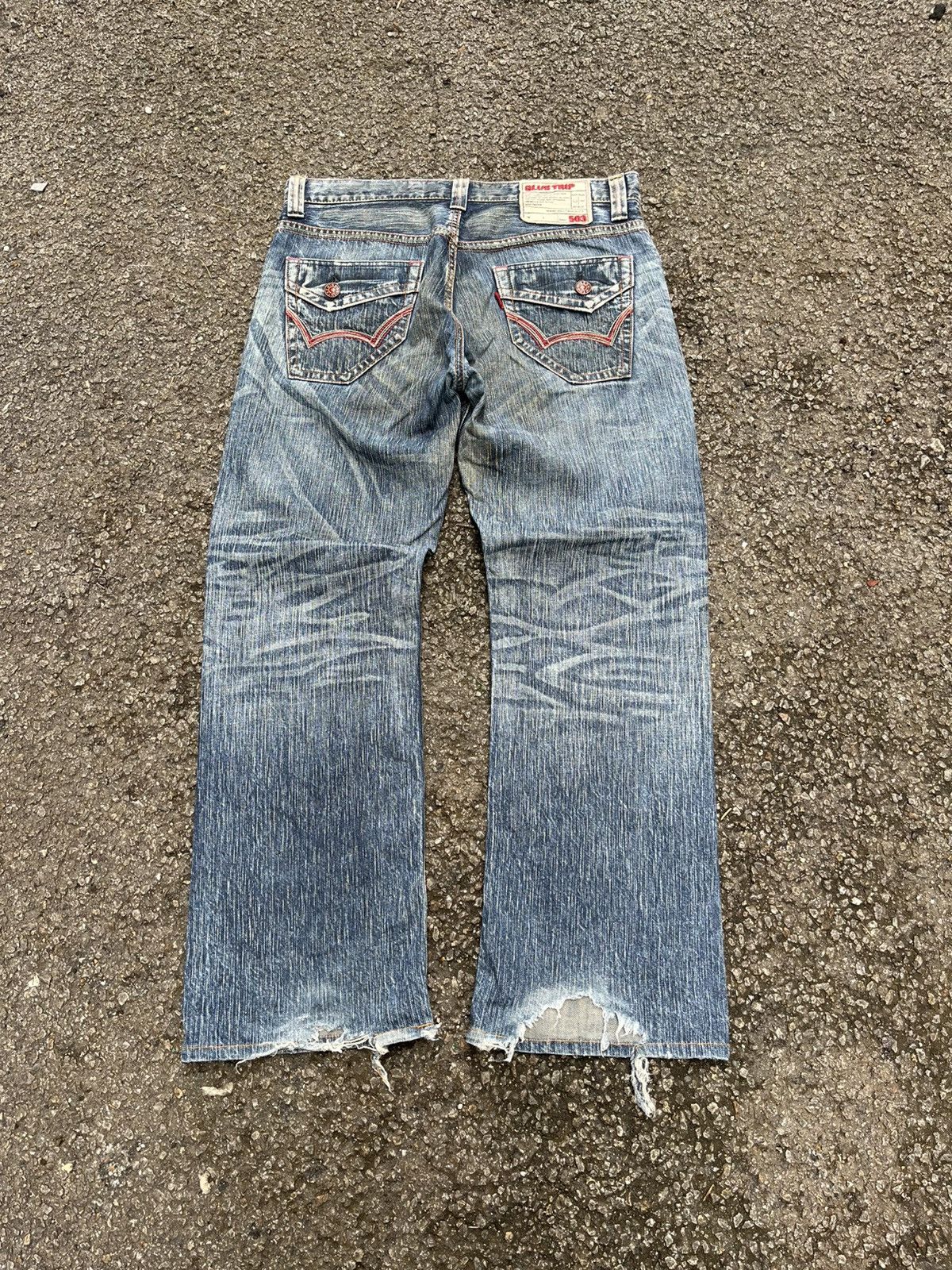 Japanese Brand Edwin 503 Boot Cut Denim Rusty Clawmark Jeans Faded Blue Size US 34 / EU 50 - 10 Thumbnail