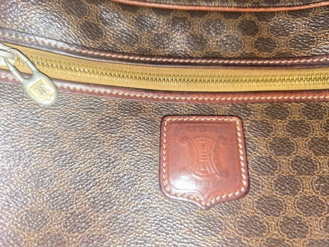 Celine Authentic Vintage Celine Brown Leather Macadam Crossbody Size ONE SIZE - 3 Thumbnail