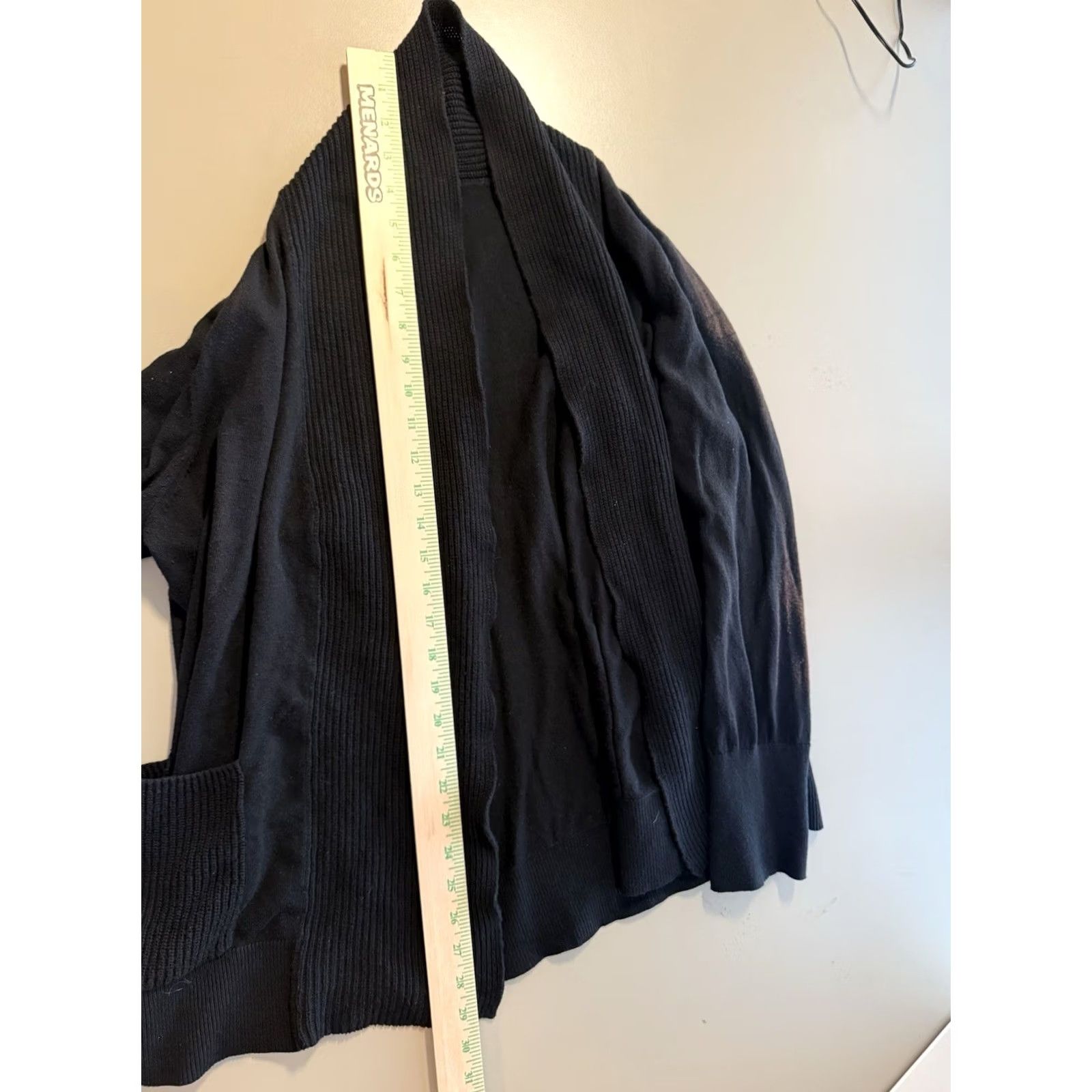 Vintage White Stag Womens Sweater Size L Black Open Cardigan Minimal Basic Dark Academia Poetry Size L / US 10 / IT 46 - 6 Thumbnail