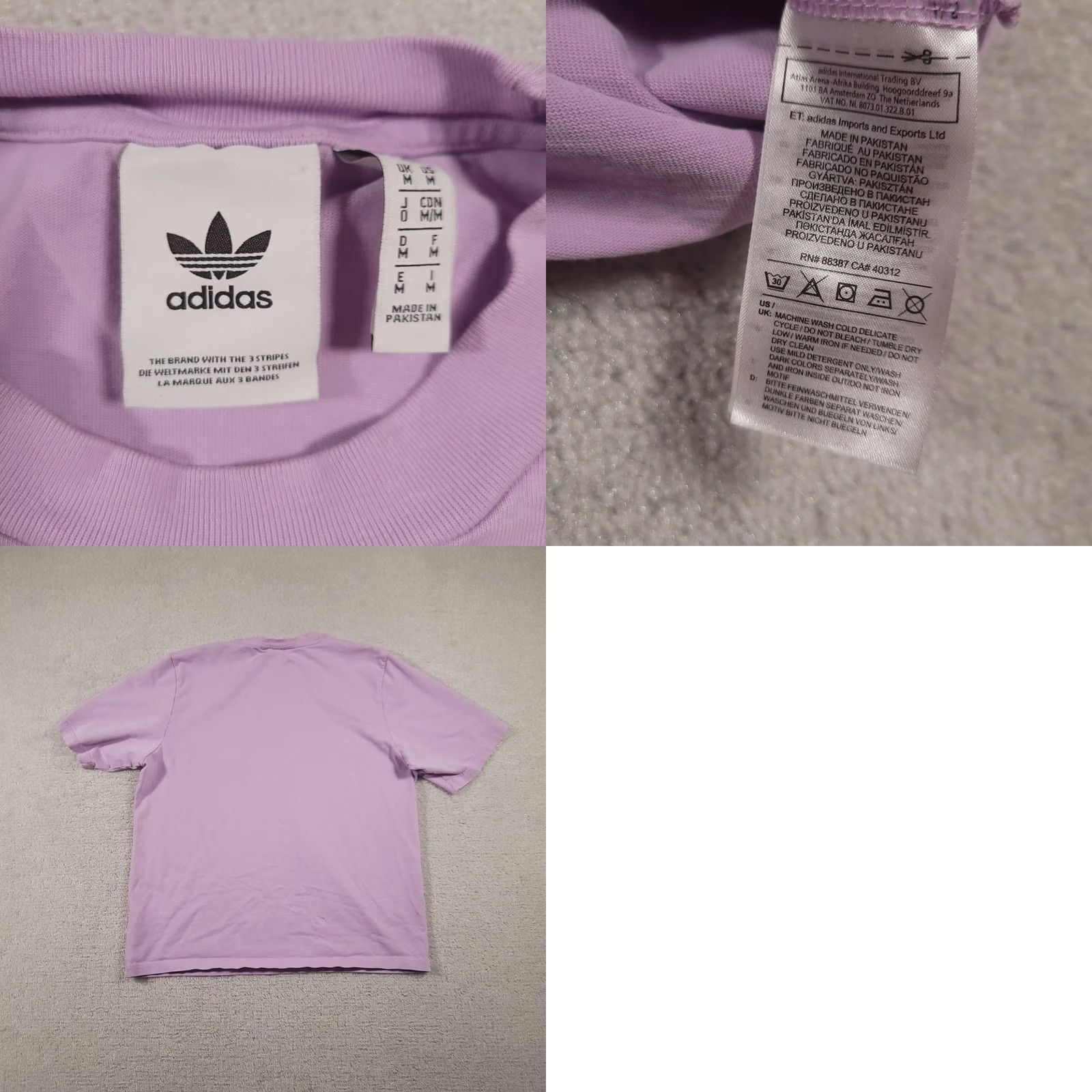 Adidas Adidas Originals Shirt Womens Medium Oversized Purple Trefoil Embroidered Logo Shirt Size M / US 6-8 / IT 42-44 - 8 Thumbnail