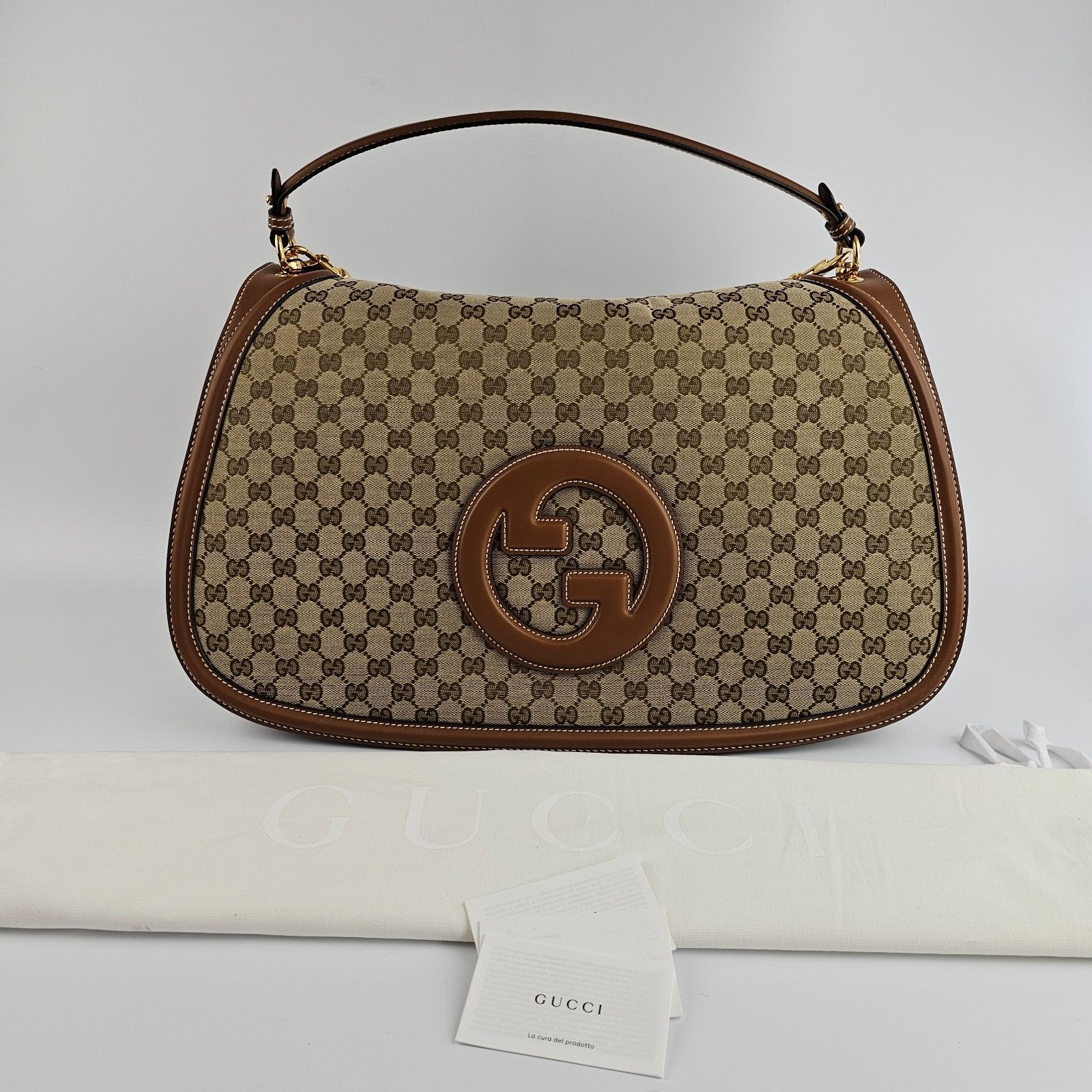 Gucci GUCCI Blondie Maxi Beige/Dark Brown Top Handle Bag Size ONE SIZE - 1 Thumbnail