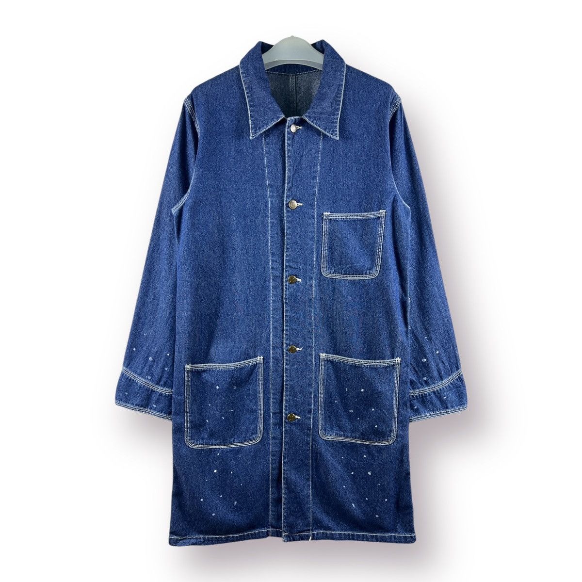 🔥 Hare Japan Soft denim Splatter Paint Long Chore - M