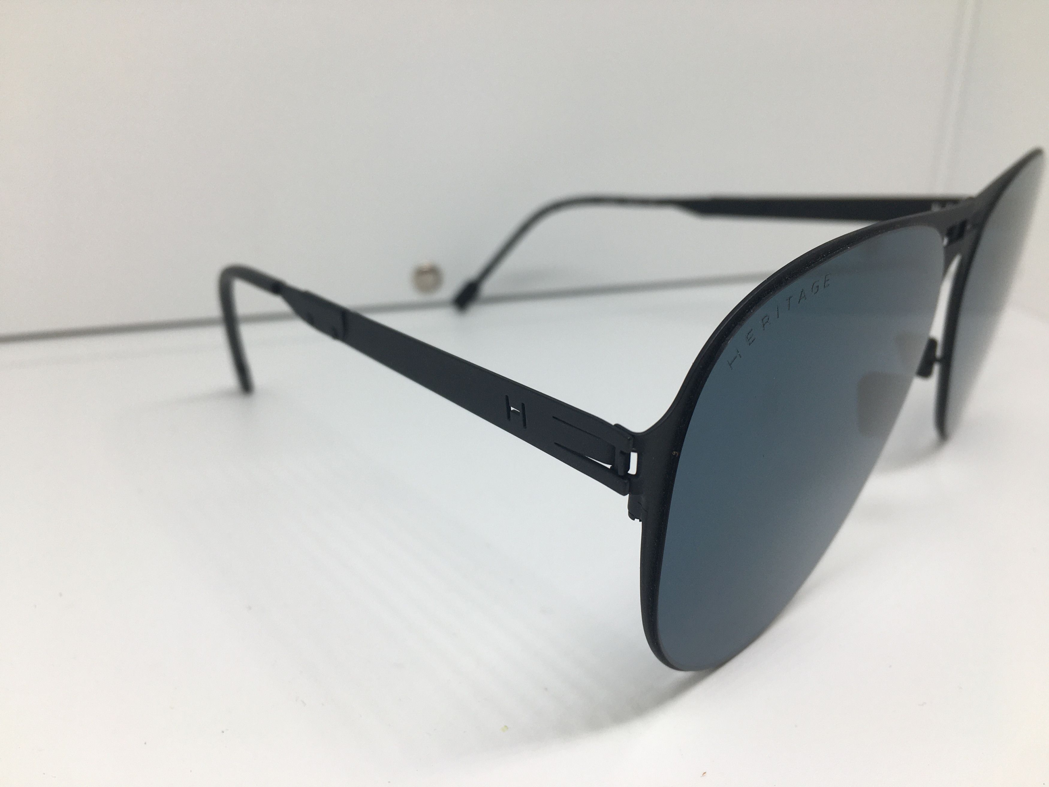 Other Heritage Matte Black Aviator Folded Sunglasses Frame Size ONE SIZE - 2 Thumbnail