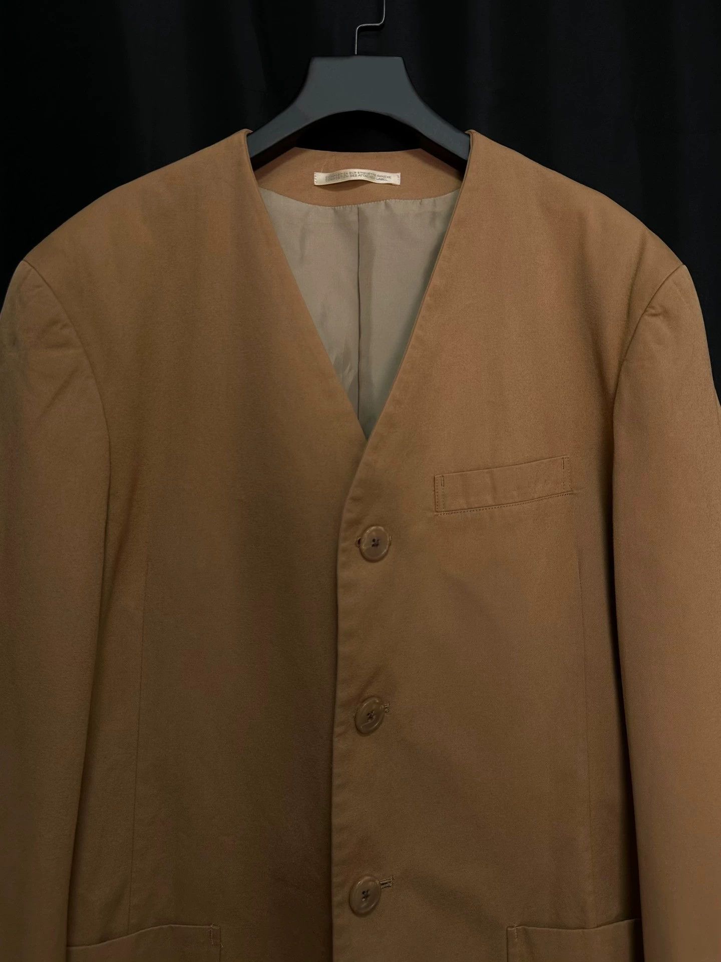 Yohji Yamamoto Yohji Yamamoto 90ss WarmBrn Collarless Padded Jacket M Size US S / EU 44-46 / 1 - 5 Thumbnail