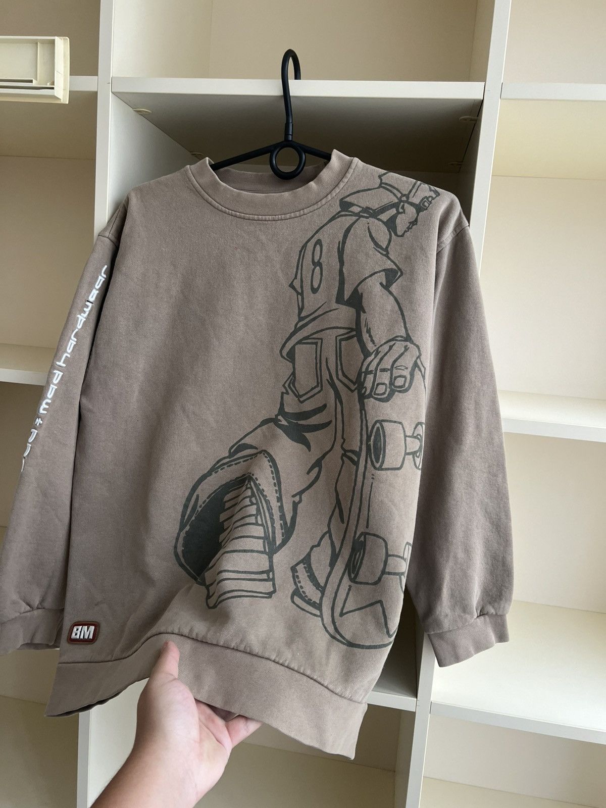 Vintage Vintage Bad+Mad Rap Skateboarding Sweatshirt Hip-Hop Size US S / EU 44-46 / 1 - 15 Thumbnail