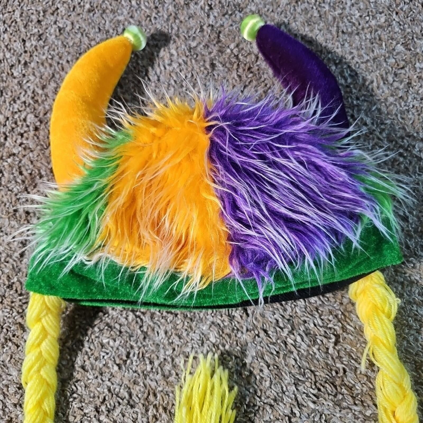 Handmade Colorful Viking Tassle Hat Size ONE SIZE - 2 Thumbnail