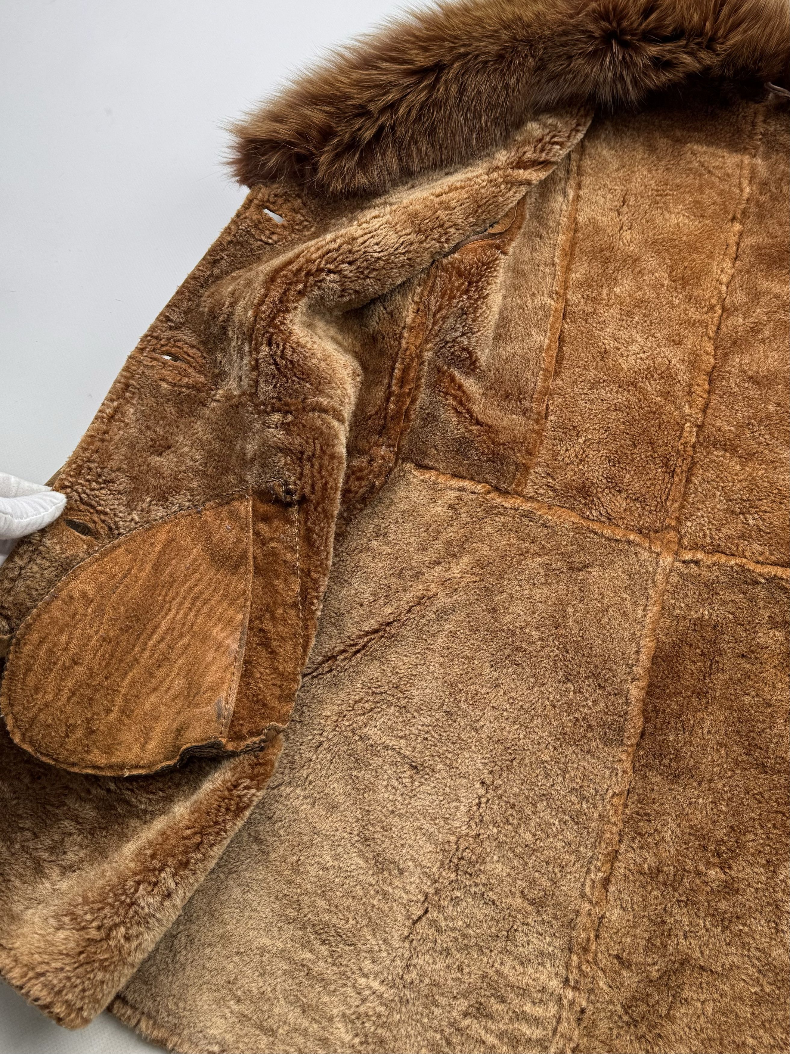 Japanese Brand 90's Real Sheepskin Coat With Real Fur Neck B99(V252)E2 Size M / US 6-8 / IT 42-44 - 6 Thumbnail