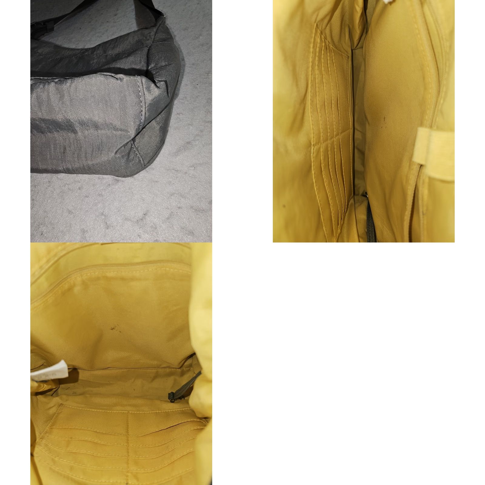 Vintage Baggallini Crossbody Bag Medium Gray Leopard Print & Yellow Purse Signature Everyplace Size ONE SIZE - 8 Thumbnail