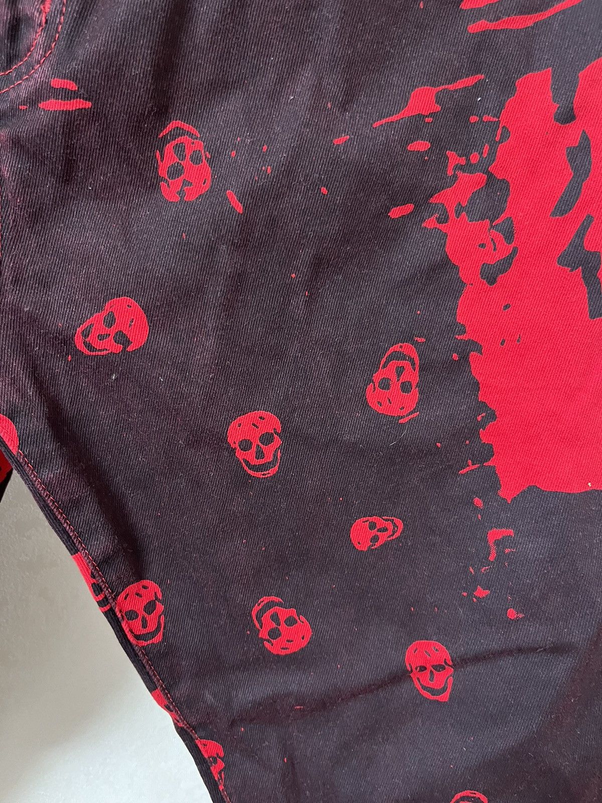 Band Tees × Vintage Avant Garde Crazy Design Skulls Rock y2k Jeans Size US 36 / EU 52 - 4 Thumbnail
