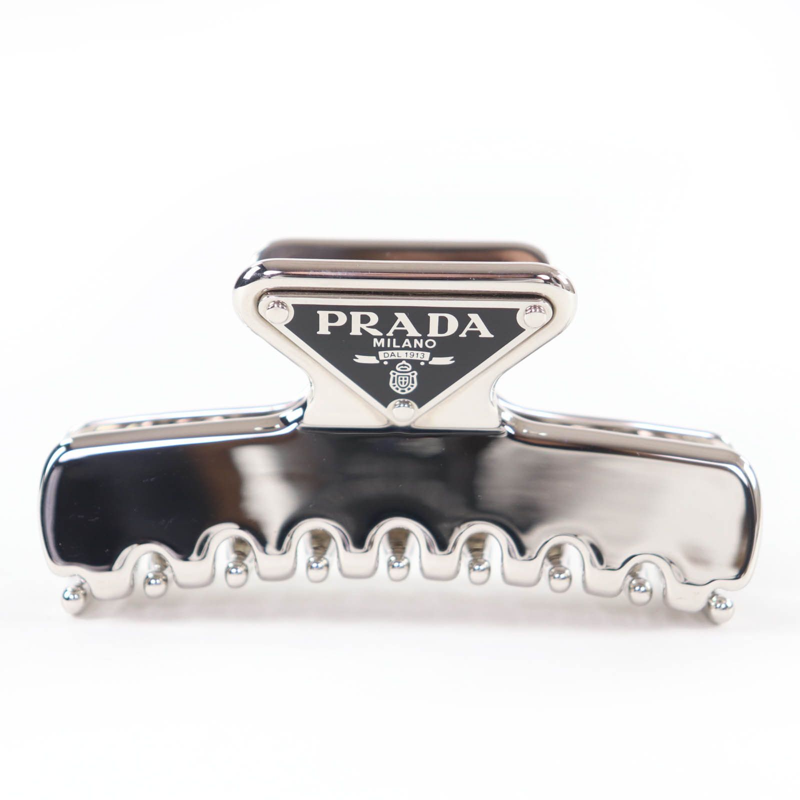 Prada Prada Triangle Logo Hair Clip Metal Other 1IF103 DUTY FREE for USA