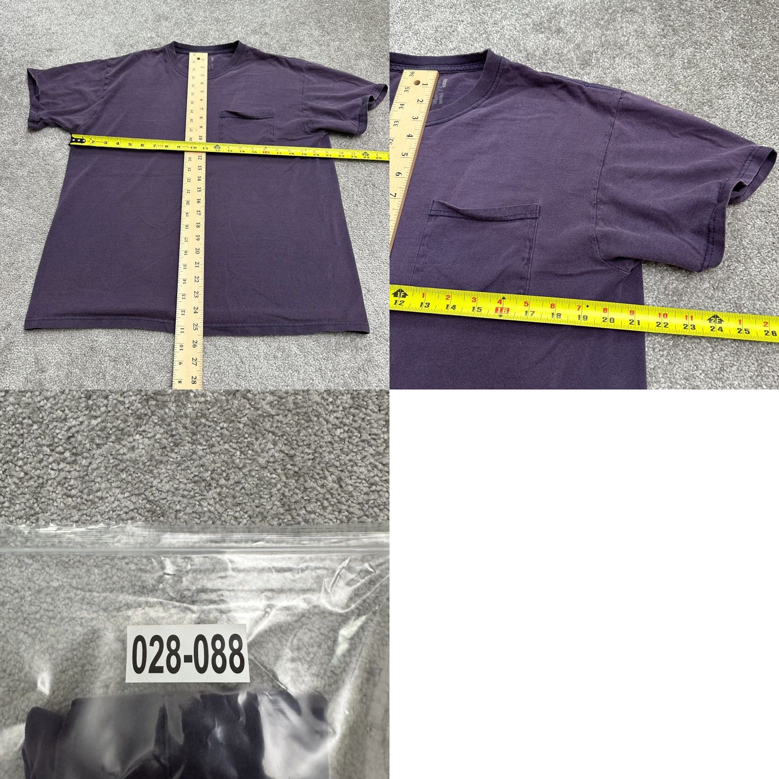 Fruit Of The Loom Fruit of the Loom Basic Tee Shirt Adult Large Purple Cotton Logo Classic Mens Size US L / EU 52-54 / 3 - 8 Thumbnail