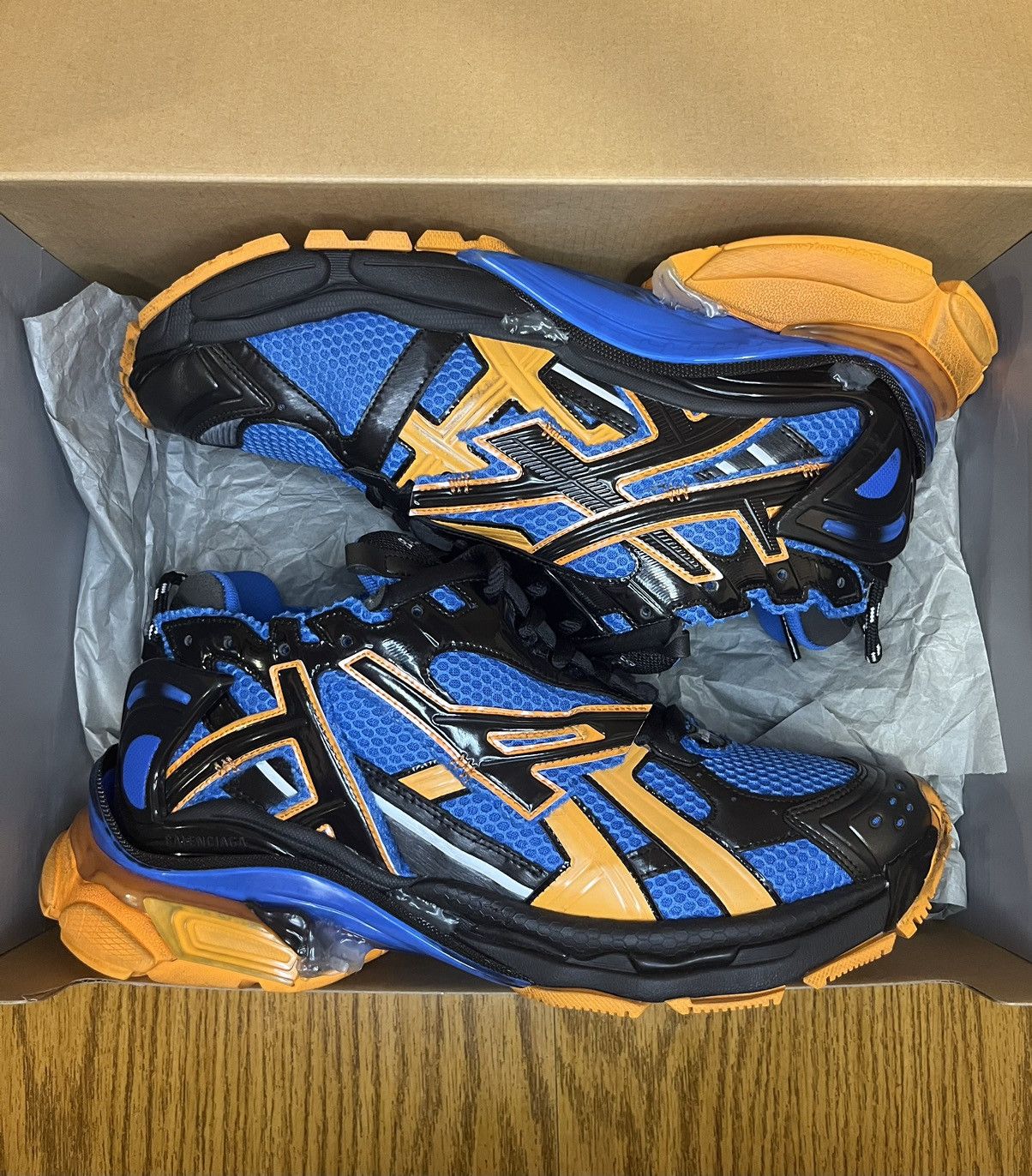 Balenciaga Orange Blue Track | Grailed