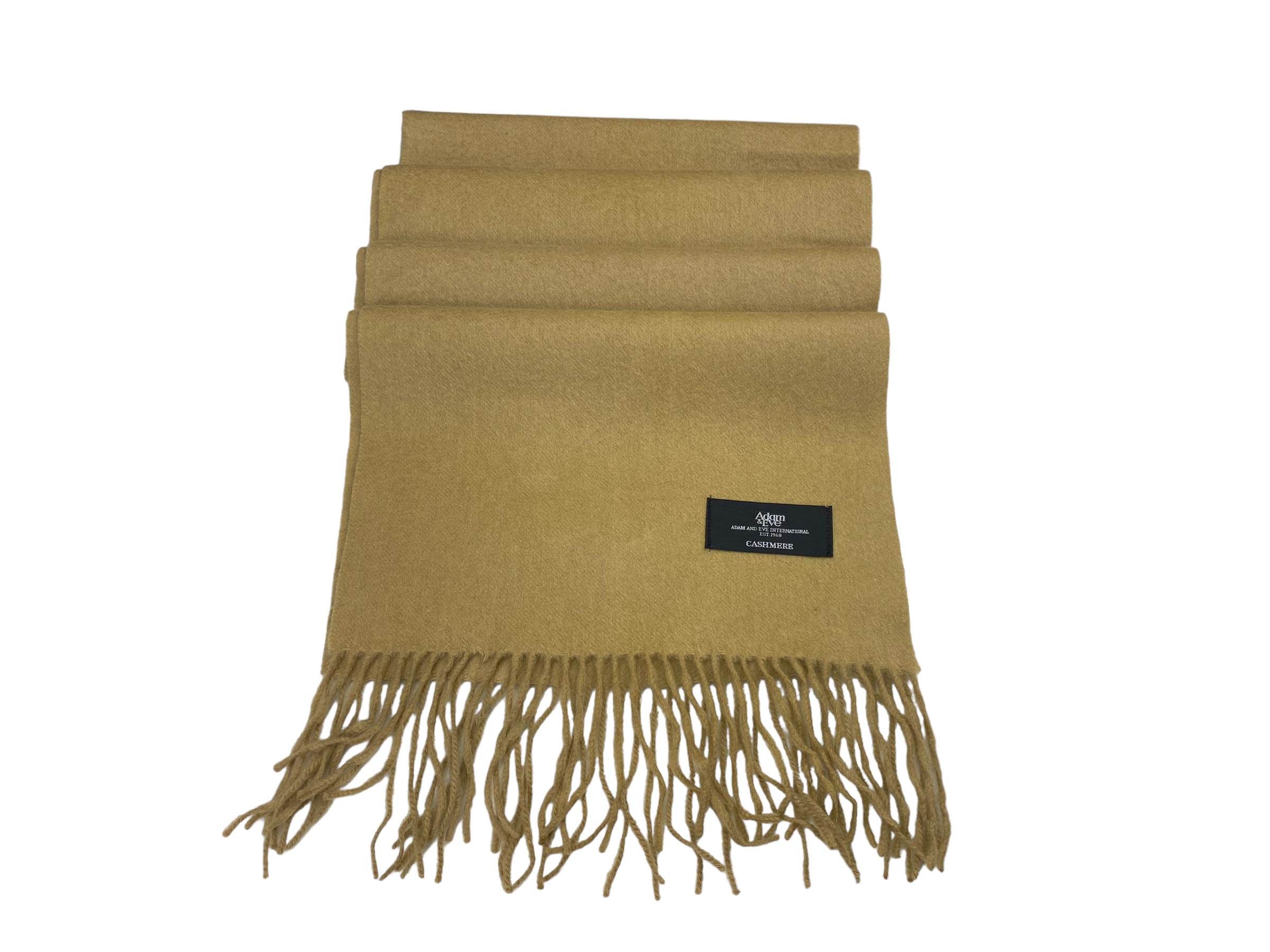 Vintage Vintage Adam & Eve Pure Cashmere Scarf 90s Luxe Soft Rare Size ONE SIZE - 8 Thumbnail