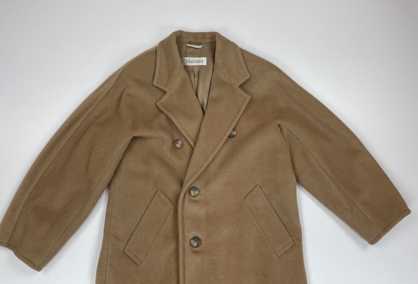 Max Mara Vintage Max Mara Iconic Camel Coat Double Breasted Cashmere Size S / US 4 / IT 40 - 12 Thumbnail