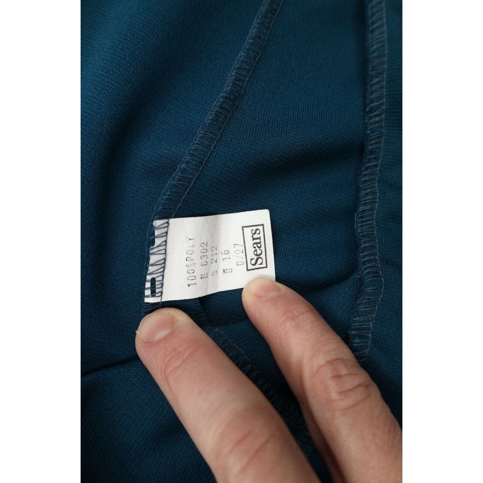 Vintage Vintage 70s Streetwear Blank Knit Long Skirt Teal Size 38" / US 16 / IT 52 - 5 Thumbnail