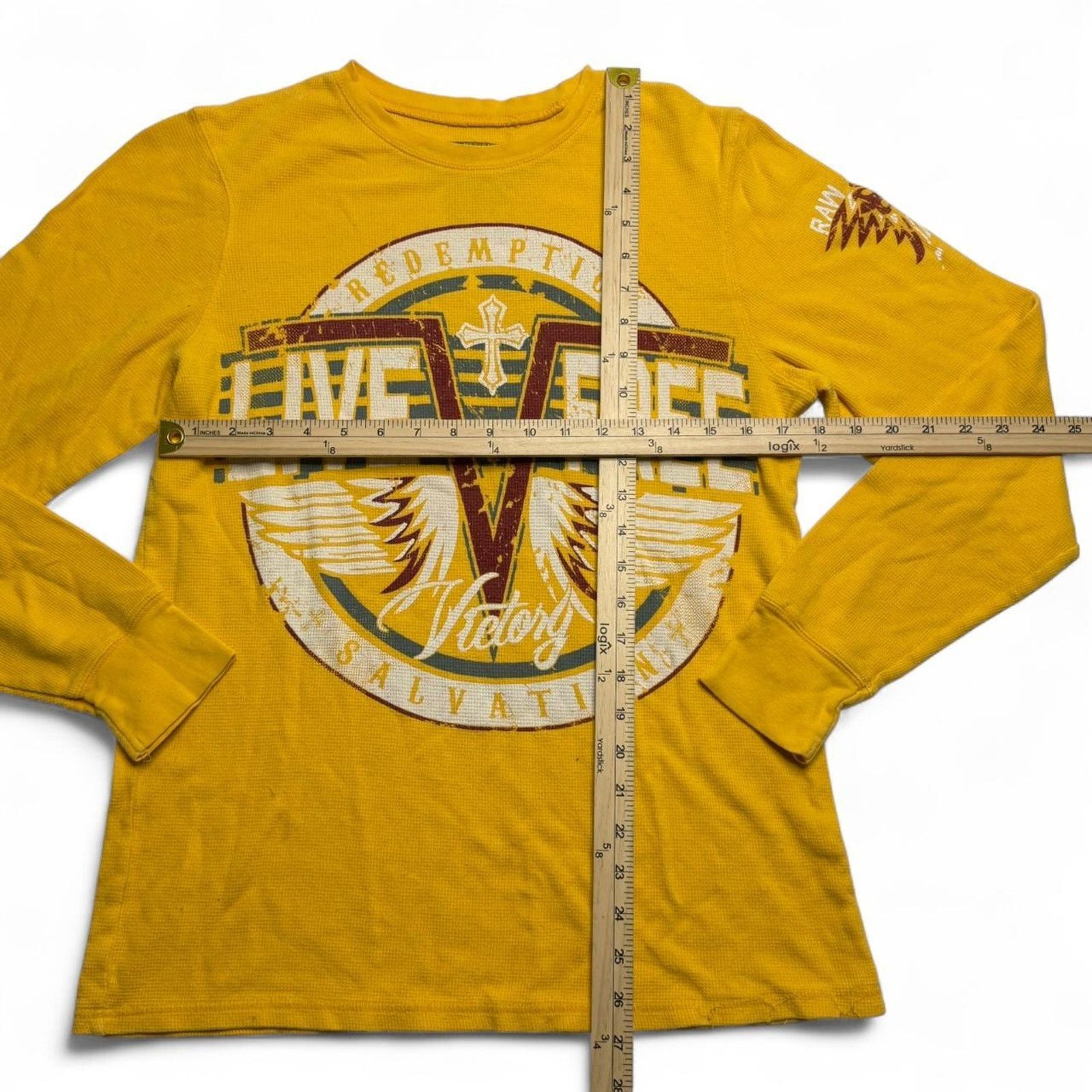 Raw State Raw State Live Free Yellow Thermal Long Sleeve Shirt Size M Size US M / EU 48-50 / 2 - 6 Thumbnail