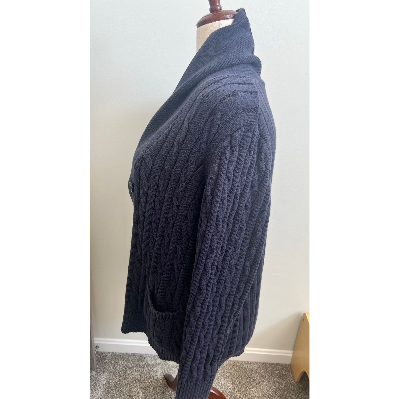 St. Johns Bay St John’s Bay Cable Knit Long Sleeve Cardigan Sweater 1X Size XL / US 12-14 / IT 48-50 - 4 Thumbnail
