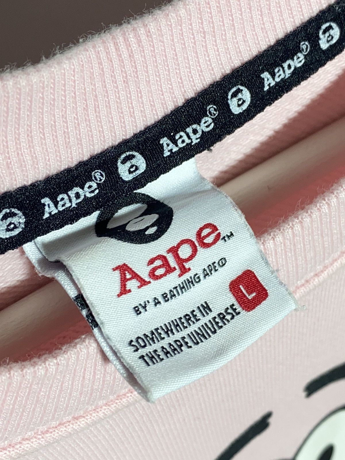 AAPE x Sponge Bob hype streetwear pink sweatshirt