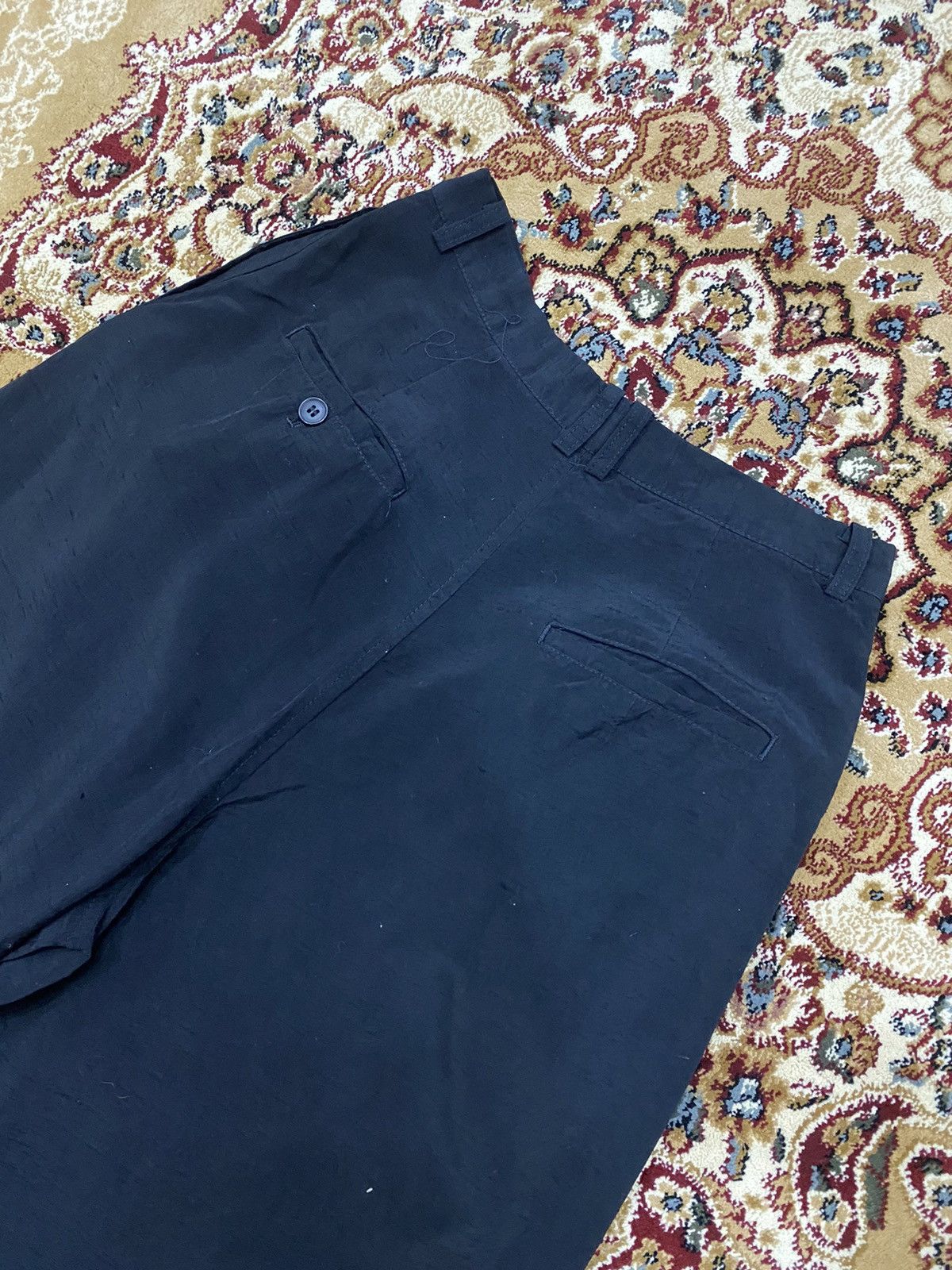 Designer × Y's × Yohji Yamamoto Y’s Yohji Yamamoto Palazzos Black Rayonne Size 24" / US 00 / IT 34 - 7 Thumbnail