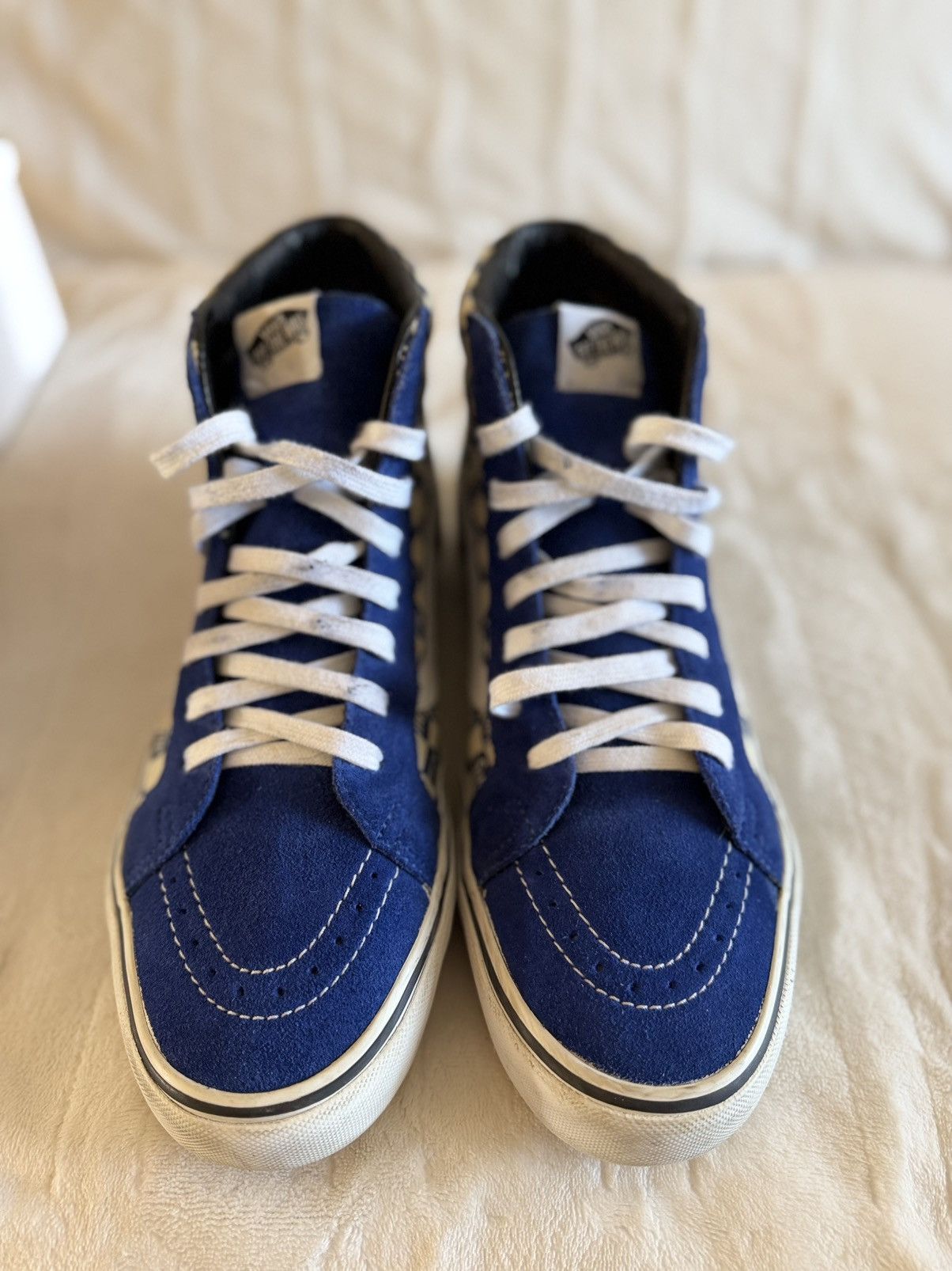 Supreme × Vans Supreme Vans Sk8-Hi Blue Checker Logo FW16 W/Original Box Size US 12 / EU 45 - 7 Thumbnail