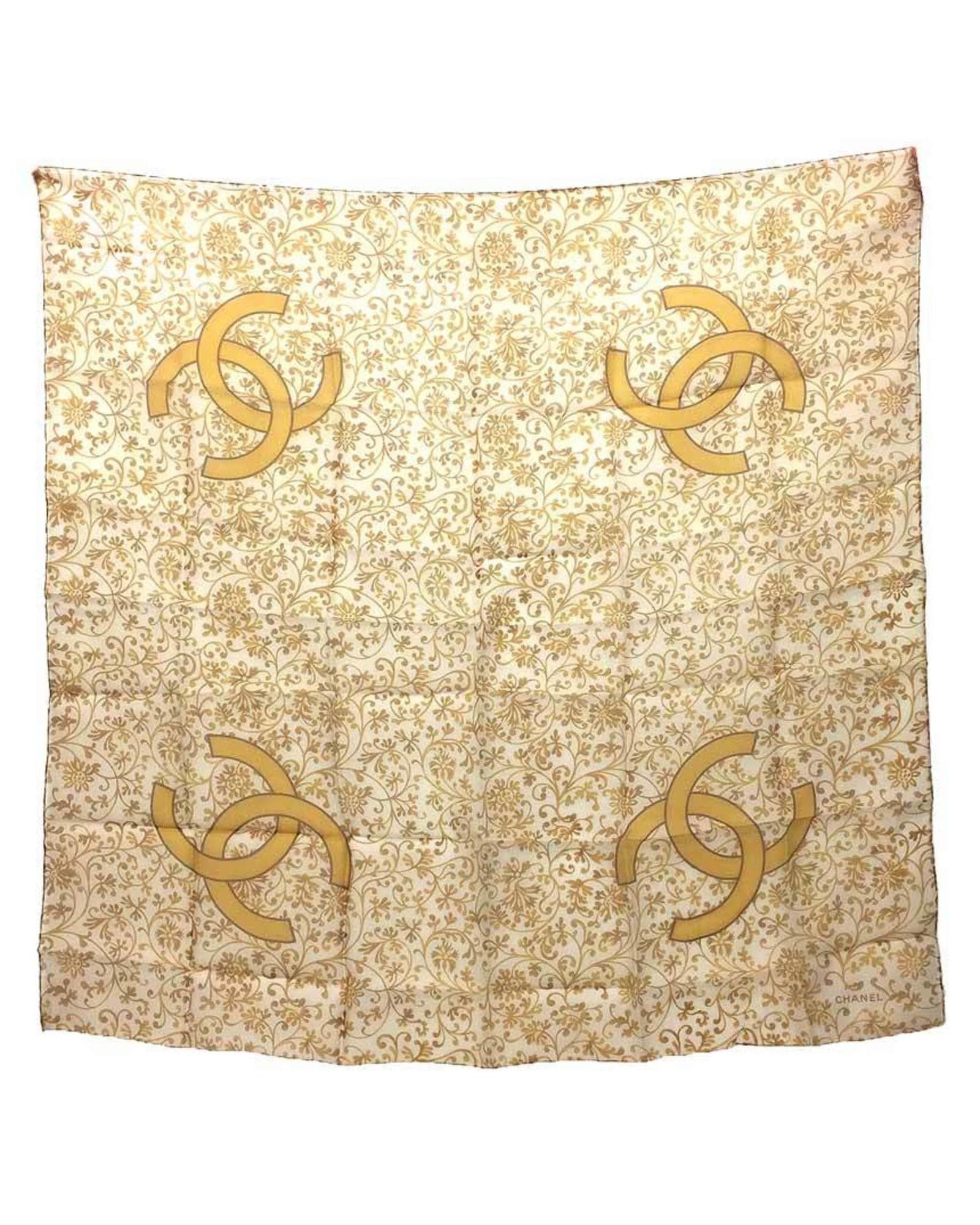 image of Chanel Silk Camel Shawl, Women's