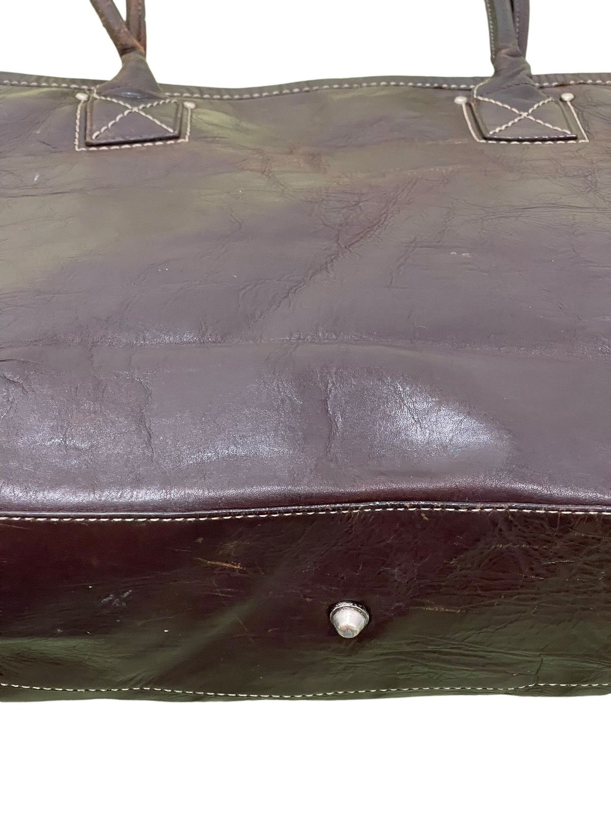 Japanese Brand Full Grain Leather Patina Tsuchiya Kaban Shoulder Bag 3🟩 Size ONE SIZE - 16 Thumbnail