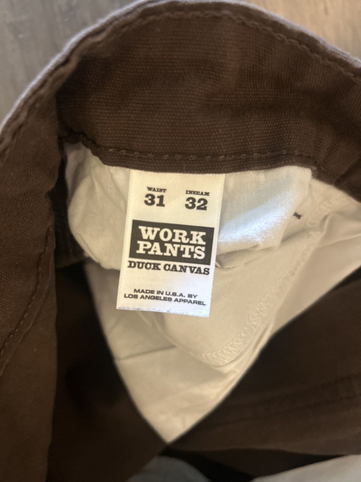 Los Angeles Apparel Los Angeles Apparel Work Pants - Brown Size US 31 - 4 Thumbnail