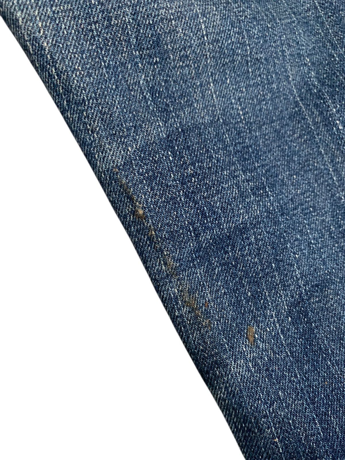 VINTAGE EDWIN 505Z SELVEDGE BUCKLE BACK DISTRESSED DENIM