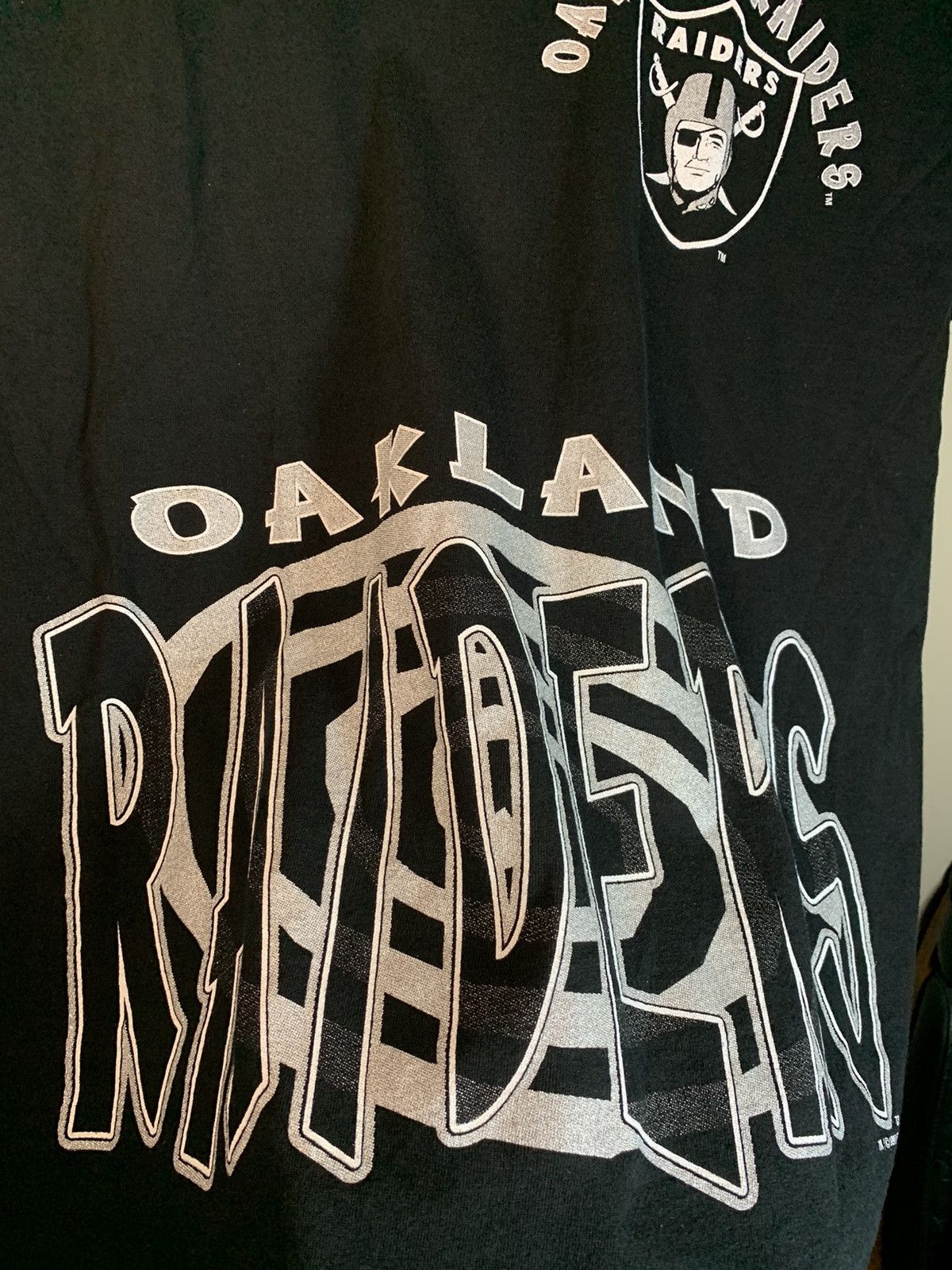 NFL × Vintage *RARE* Vintage 1996 Oakland Raiders NFL Single Stitch Shirt Size US L / EU 52-54 / 3 - 3 Thumbnail