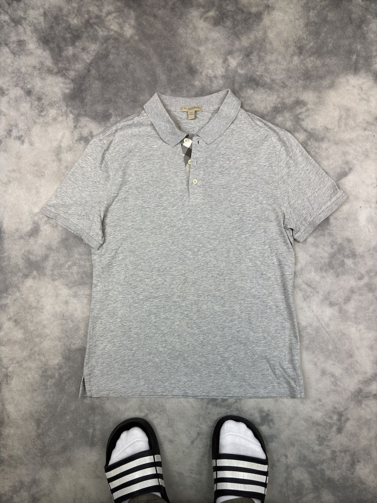 Barbour × Vintage Luxury Vintage Burberry Brit Polo Shirt Tee Y2K Casual Rare Size US M / EU 48-50 / 2 - 1 Thumbnail
