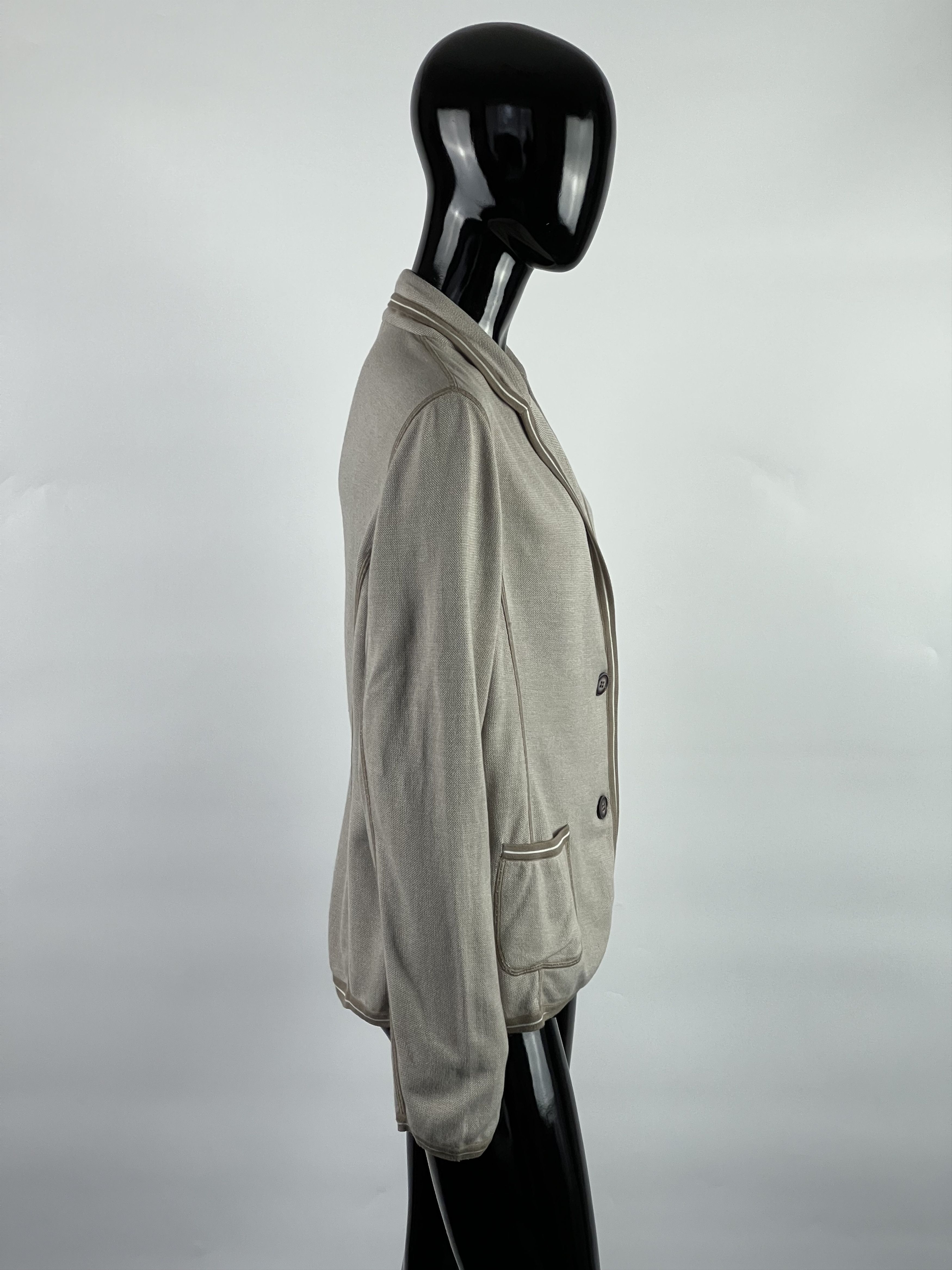 Fedeli Fedeli Women's Beige Cotton Cardigan Size IT50 Size XL / US 12-14 / IT 48-50 - 2 Thumbnail
