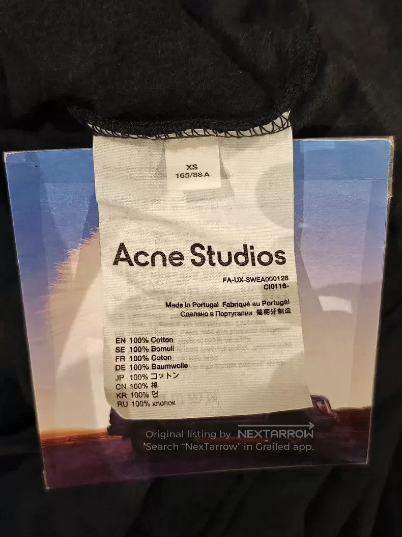 Acne Studios Acne Studios Rainbow Logo Sweatshirt, Black Size US XS / EU 42 / 0 - 6 Thumbnail