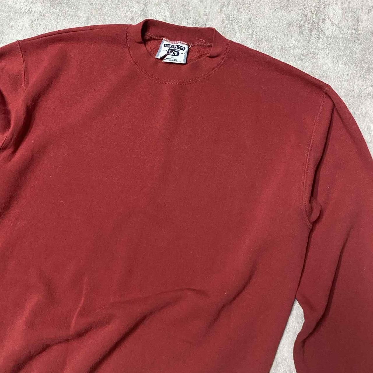 Lee Burgundy vintage USA crewneck sweatshirt clothing Size US M / EU 48-50 / 2 - 2 Thumbnail